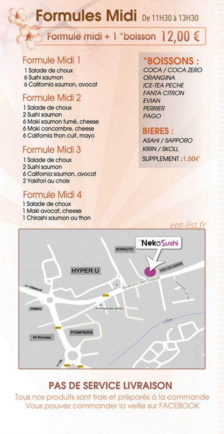 Neko Sushi — carte page 8