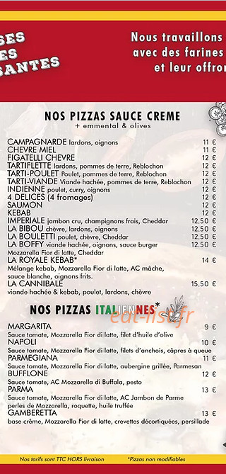 Pizza 721 — carte page 3