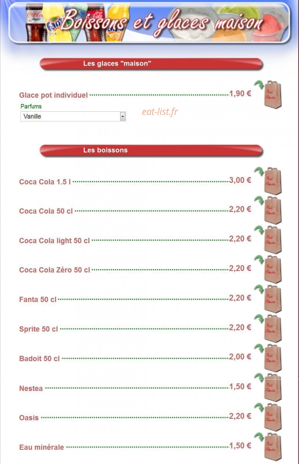 Pizza Marcou — carte page 8