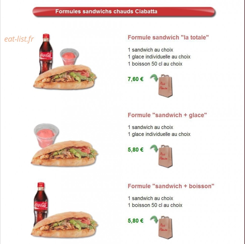 Pizza Marcou — carte page 6