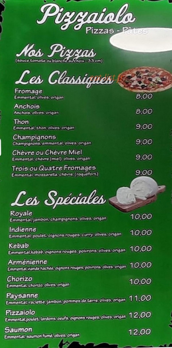 Pizzaiolo — carte page 1