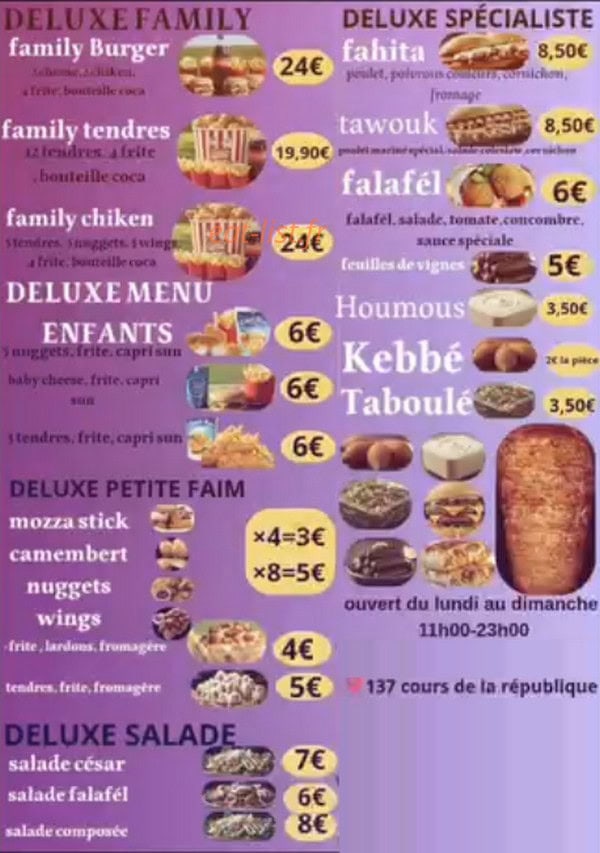 Snack Deluxe — carte page 2
