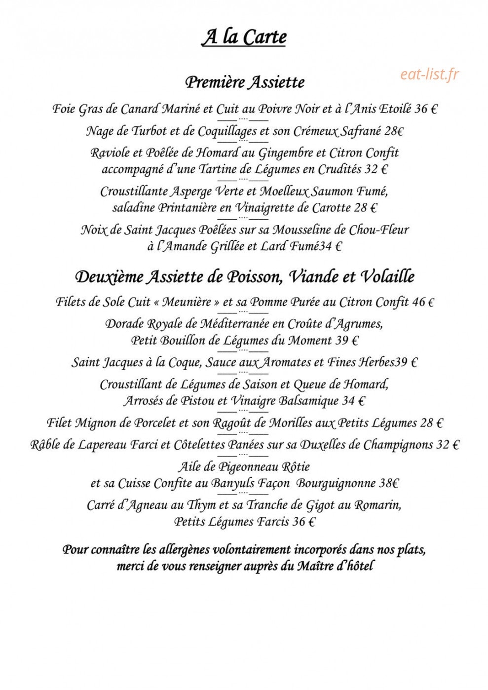 Auberge de cassagne et spa — carte page 5