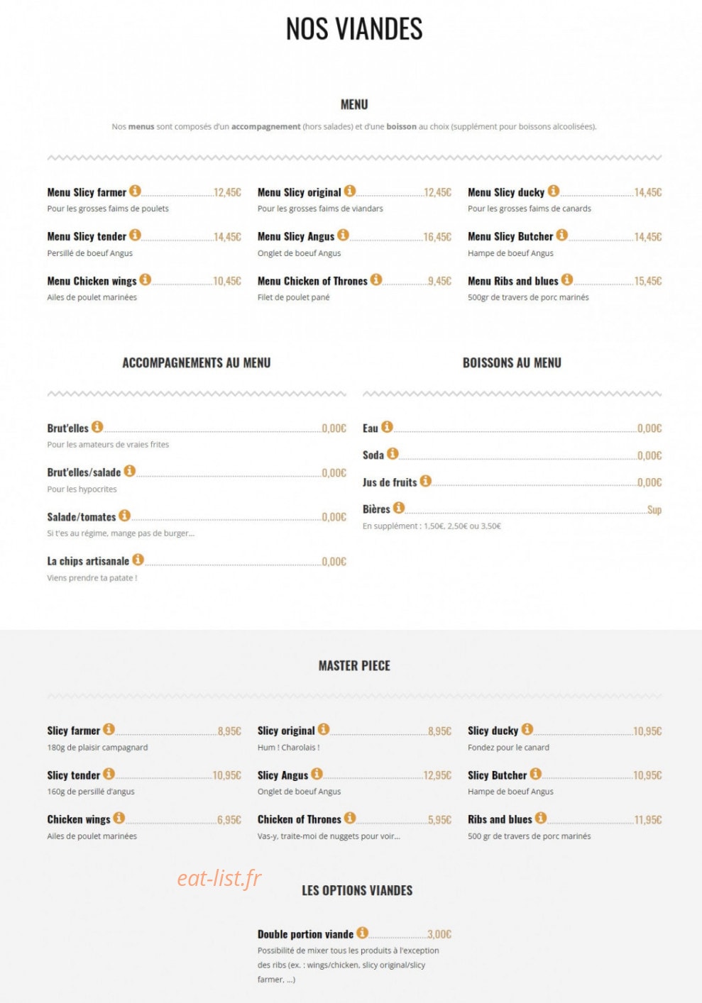 Brut Butcher — carte page 2