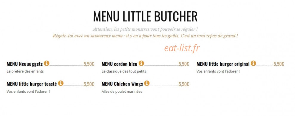 Brut Butcher — carte page 5