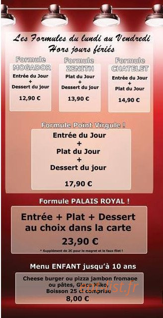 Café théâtre — carte page 2
