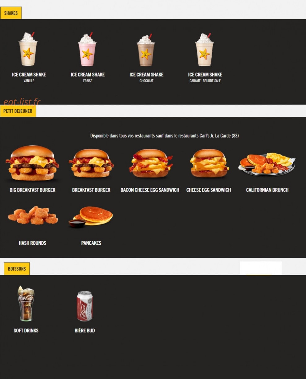 Carl’s Jr — carte page 4
