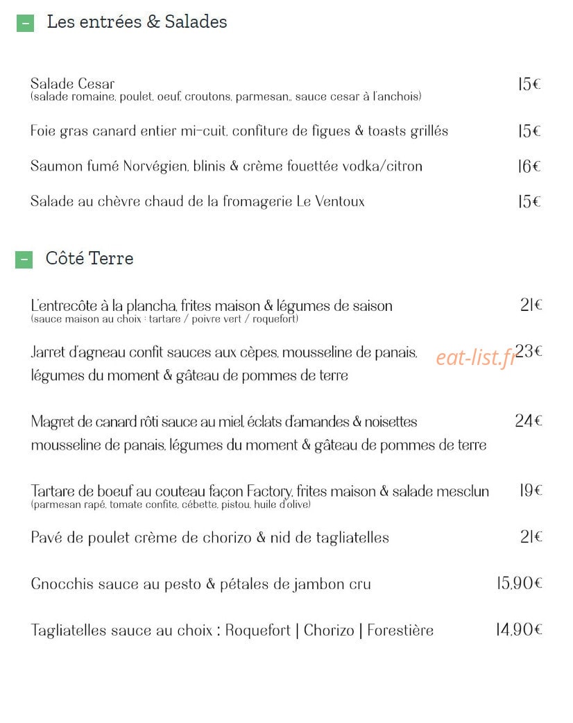 Factory — carte page 2