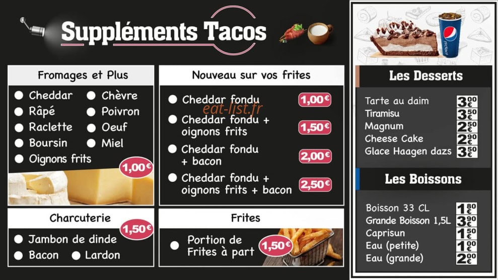 Grillade & tacos — carte page 5
