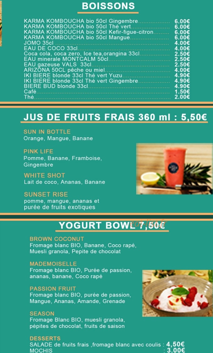 Hawa Poke — carte page 6