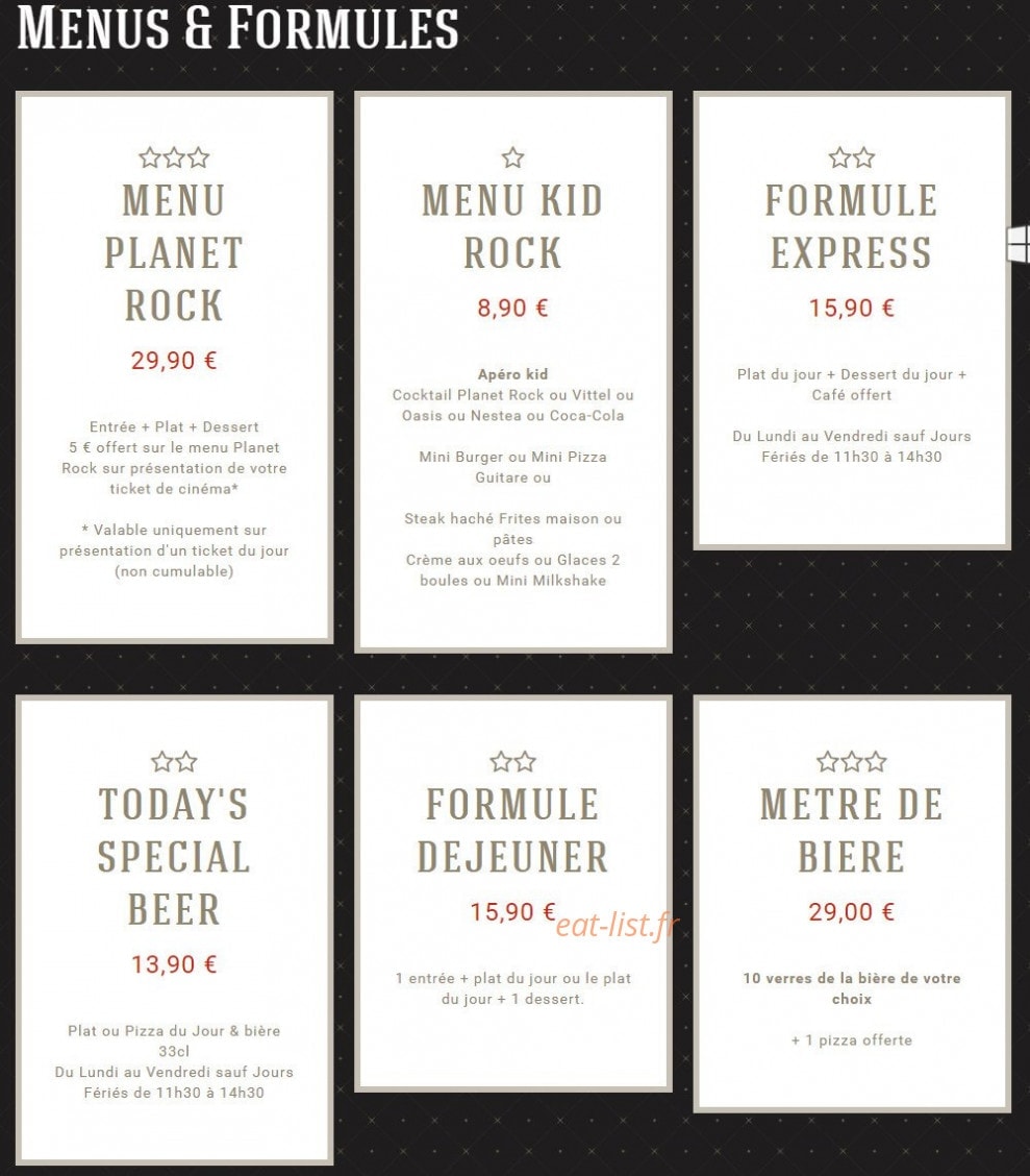 Planet rock — carte page 1