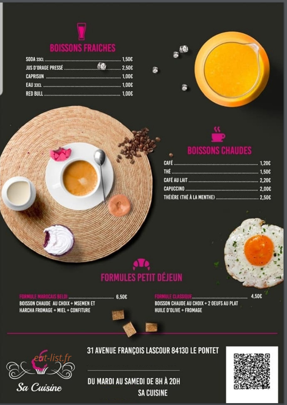 SA Cuisine — carte page 2