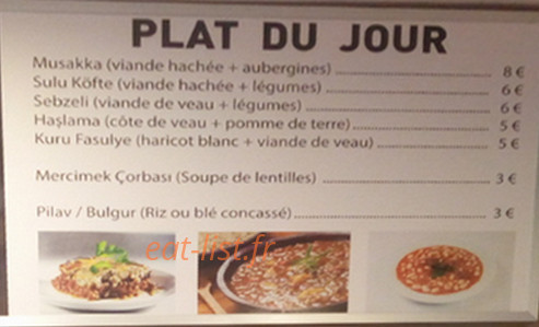 Snack La Mer Noire — carte page 1