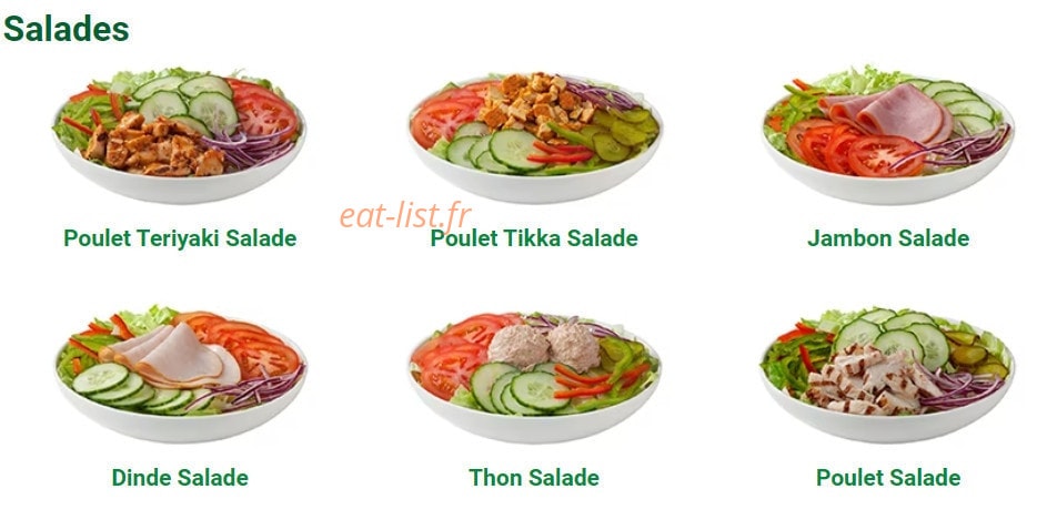 Subway — carte page 3