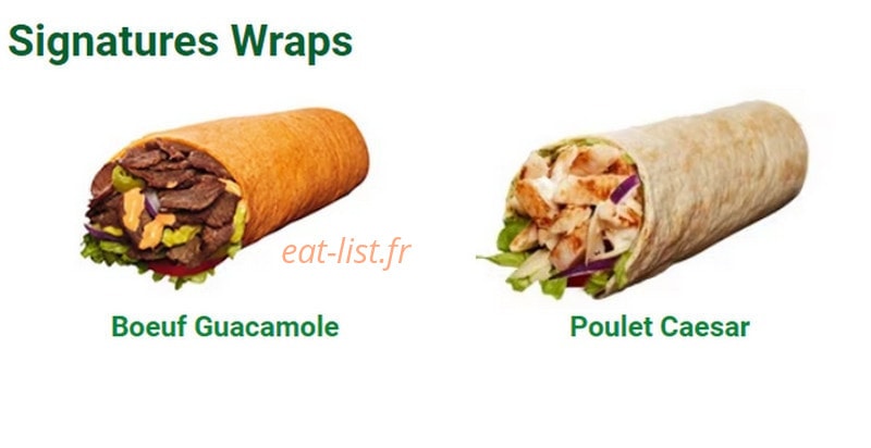 Subway — carte page 2