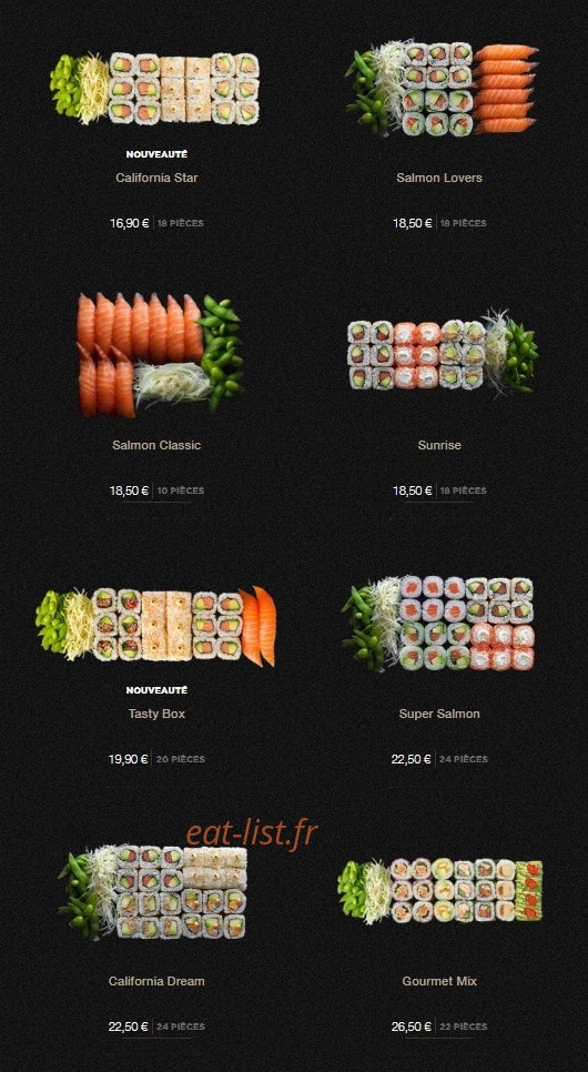 Sushi Shop — carte page 5