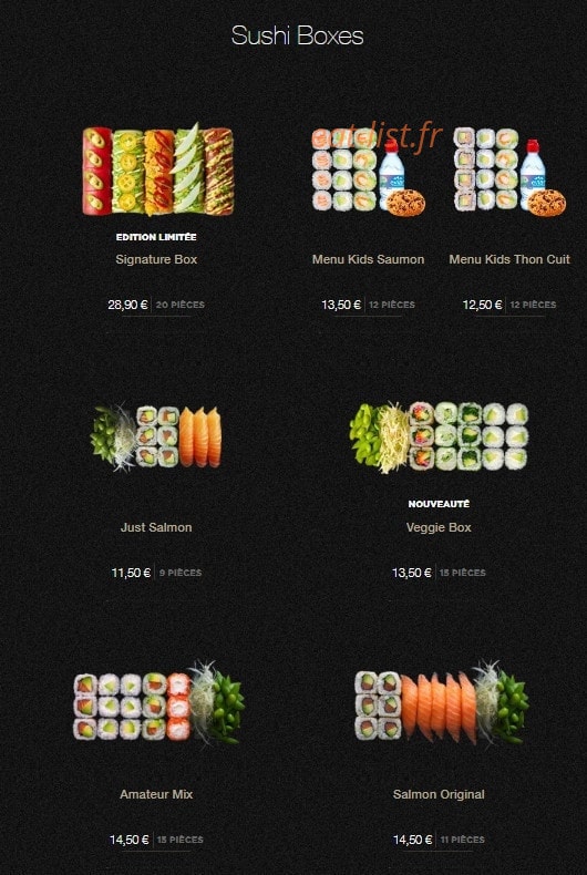 Sushi Shop — carte page 4
