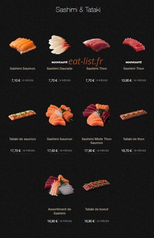 Sushi Shop — carte page 23