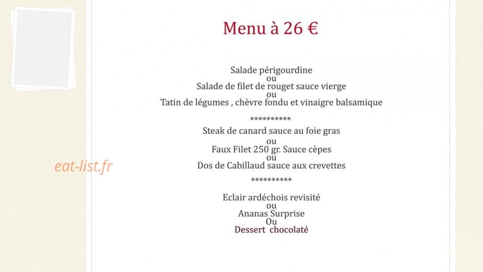 Auberge de bonpas — carte page 6