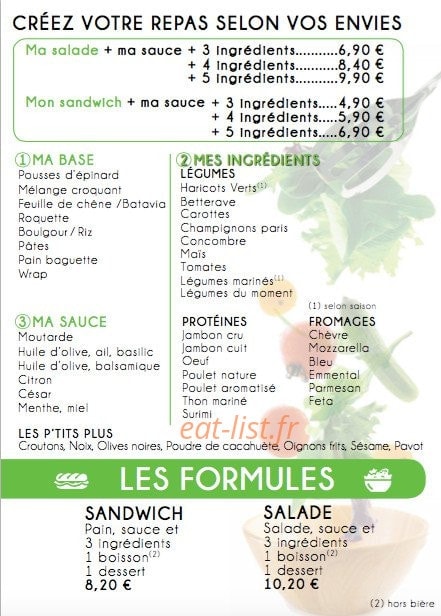 Basilic n' Go — carte page 2