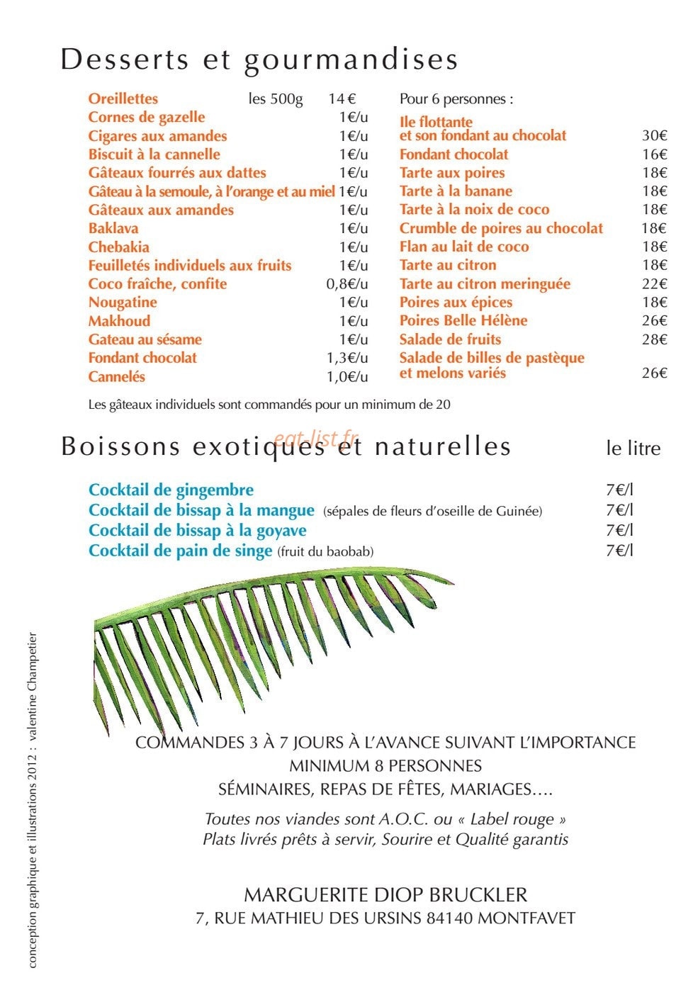 La cuisine de marguerite — carte page 4