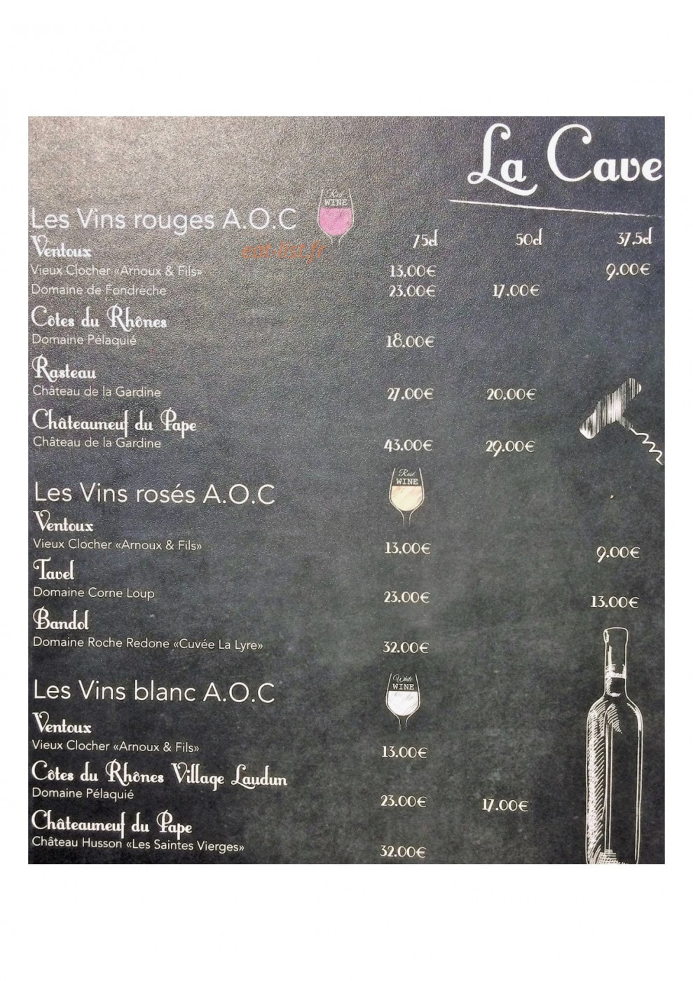 Resto du Paradou — carte page 2