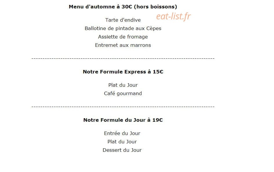 Resto du Paradou — carte page 1
