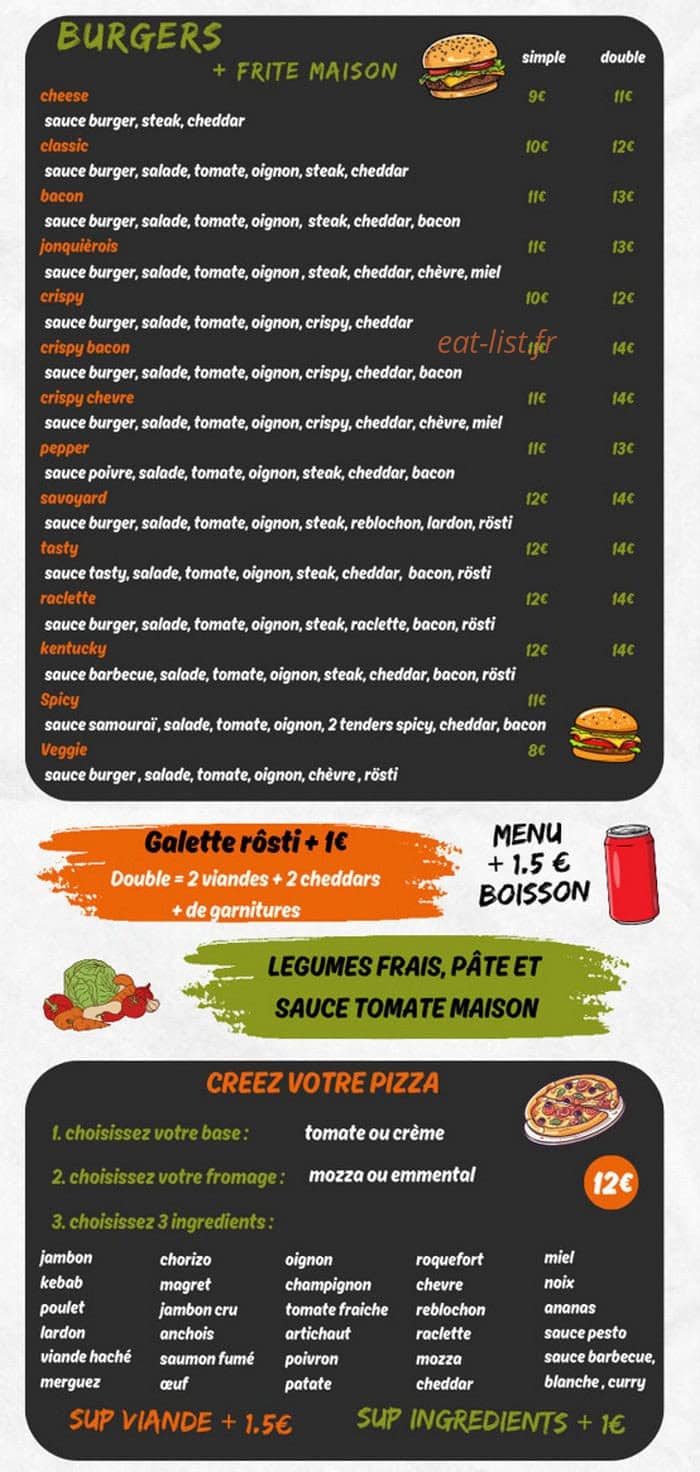 L'atelier a Pizza 84 — carte page 6
