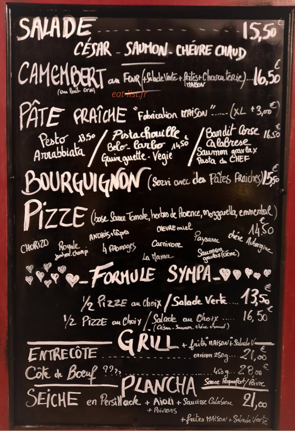 La Guinguette du Brasseur — carte page 1