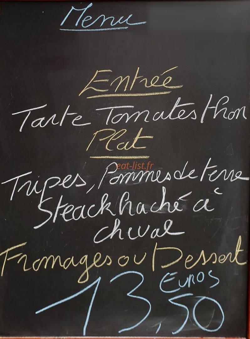 Restaurant Rôtisserie du bistrot — carte page 1