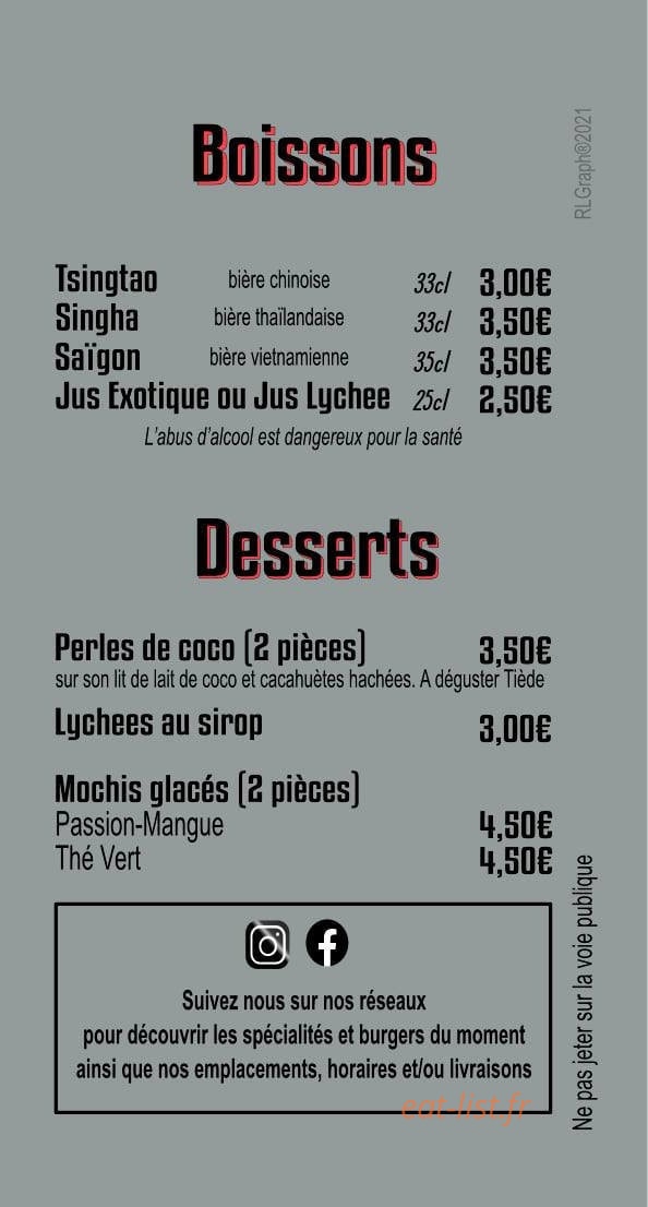Bao Burger — carte page 3
