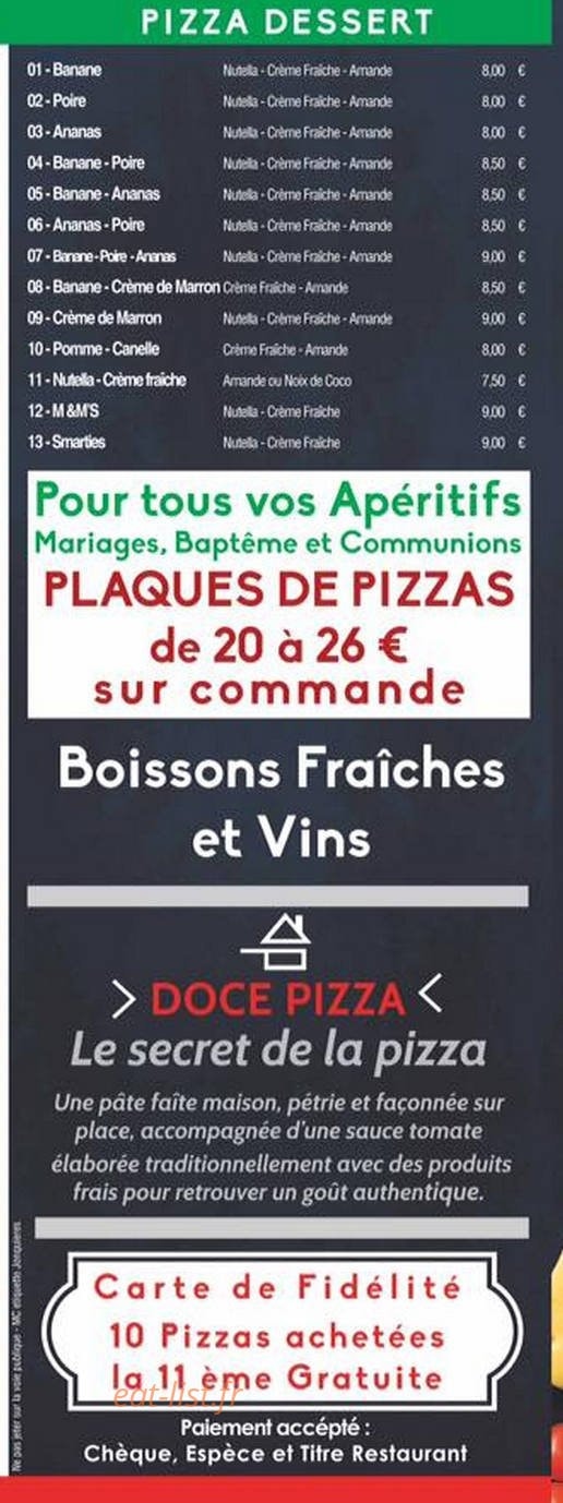 Doce Pizza — carte page 6