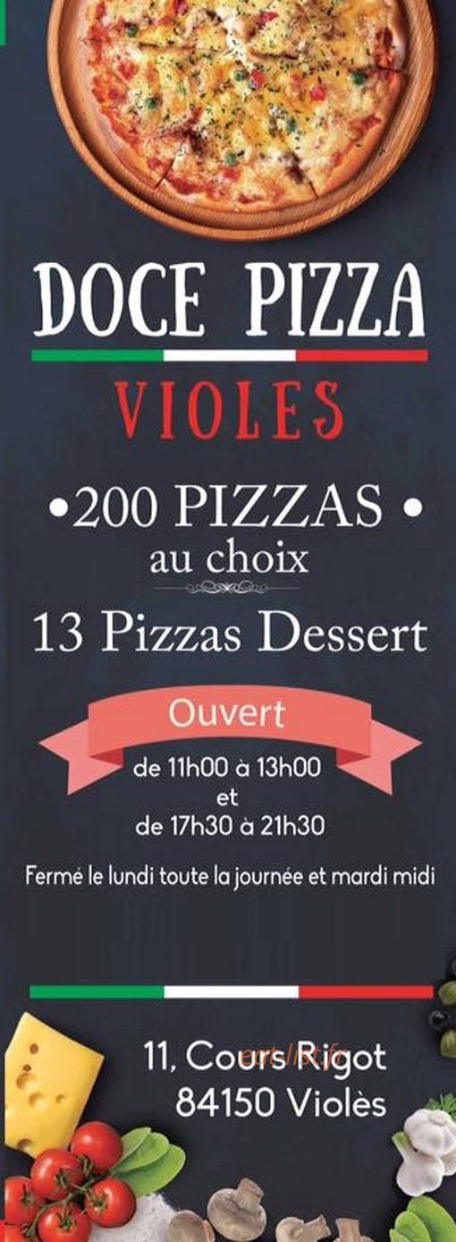Doce Pizza — carte page 1