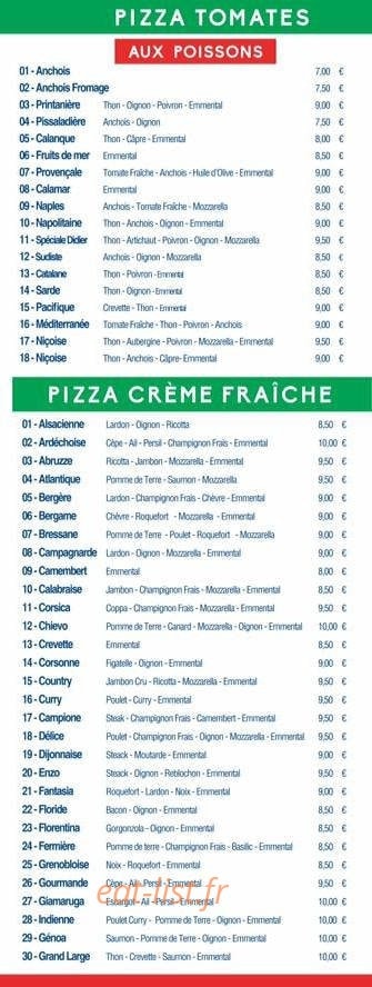 Doce Pizza — carte page 4