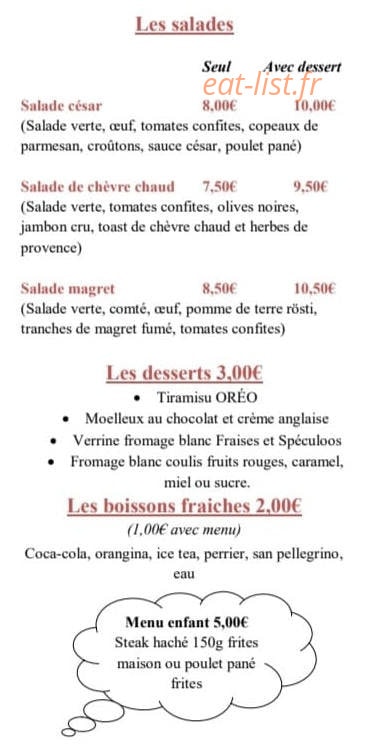 Le Caveau De Manon — carte page 3