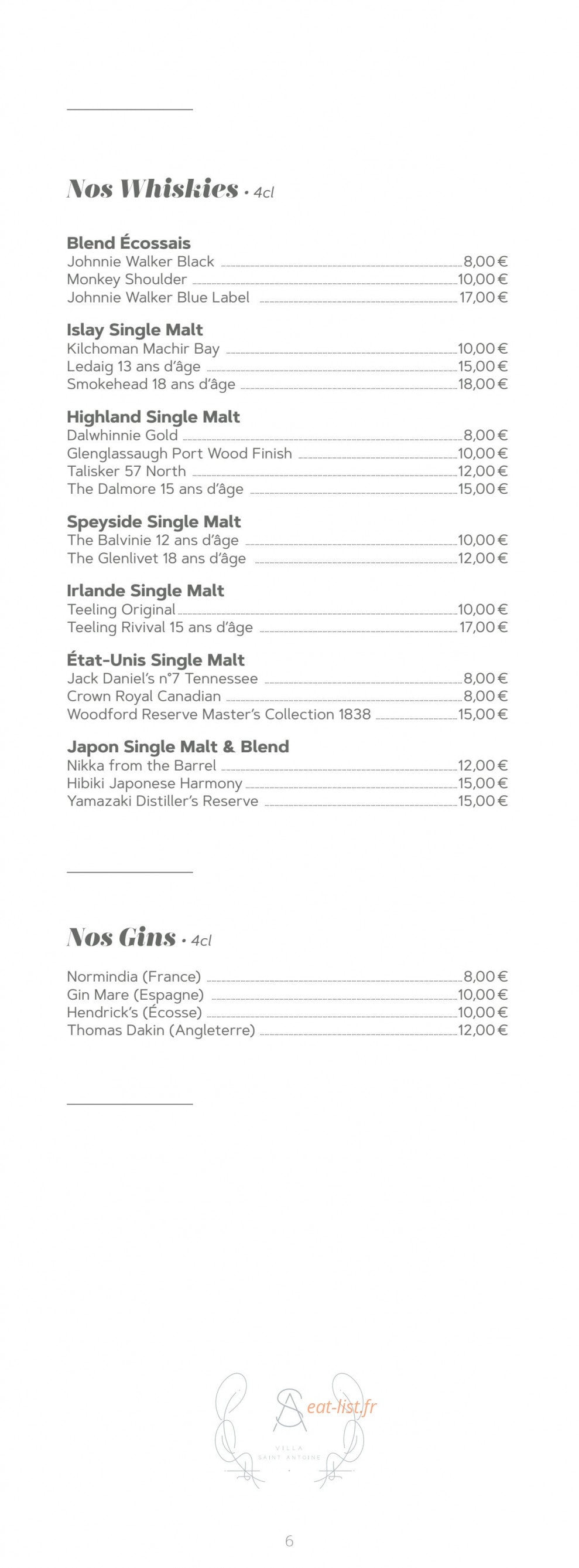 Villa Saint Antoine — carte page 11