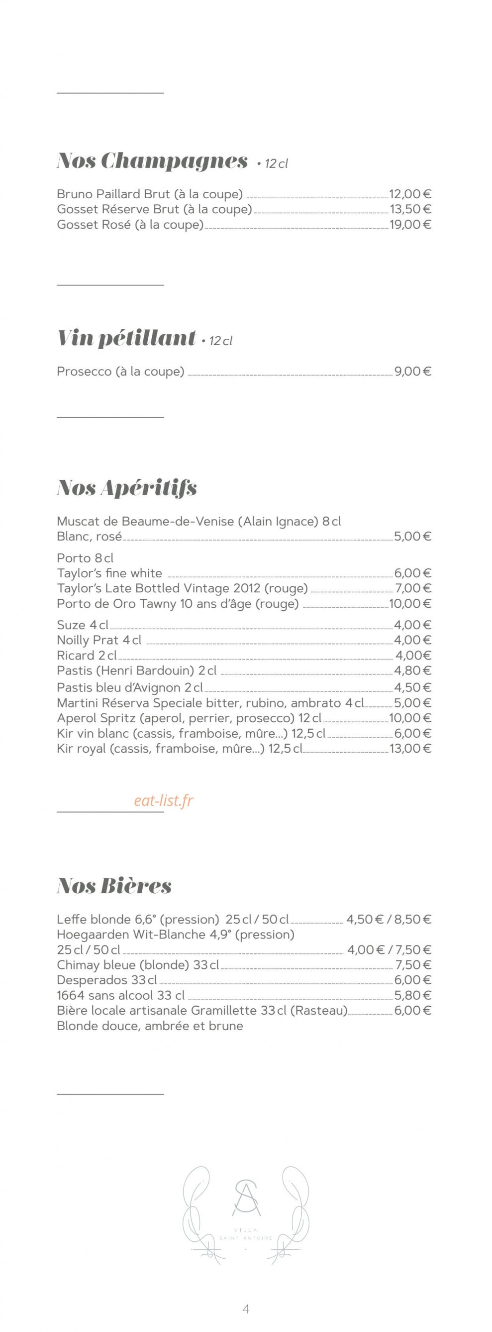 Villa Saint Antoine — carte page 9