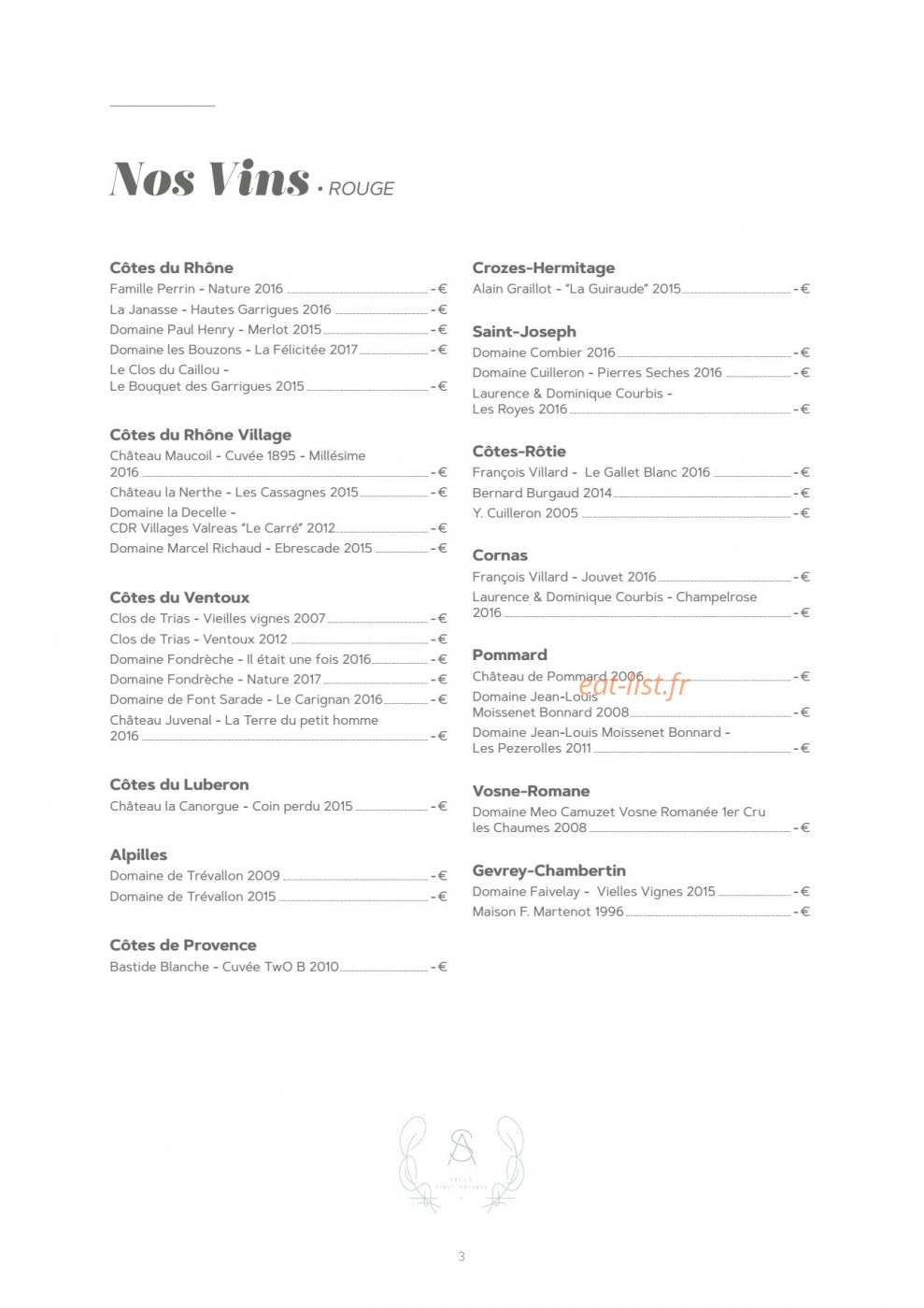 Villa Saint Antoine — carte page 18