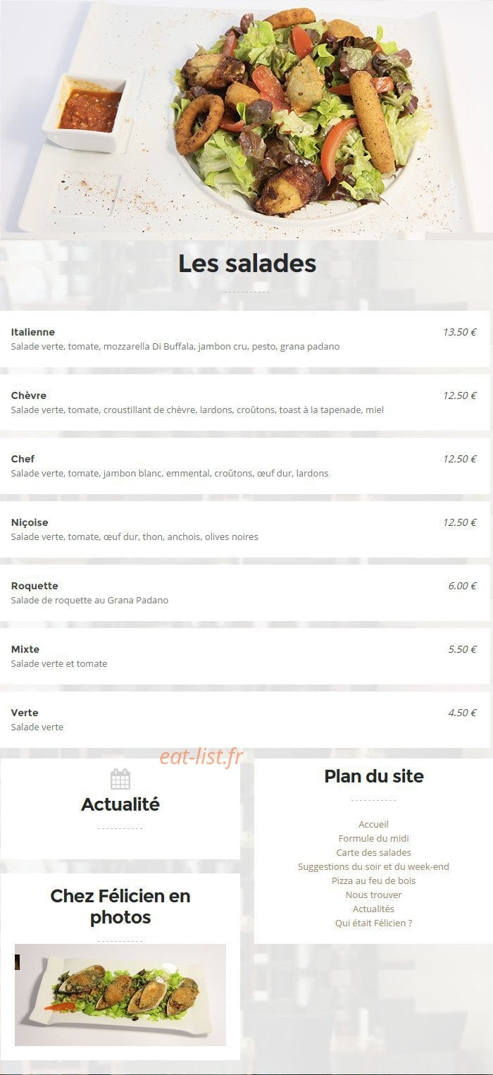 Chez Félicien — carte page 5