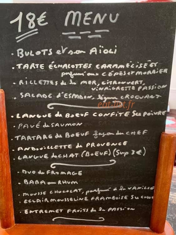 Les Aromates — carte page 1