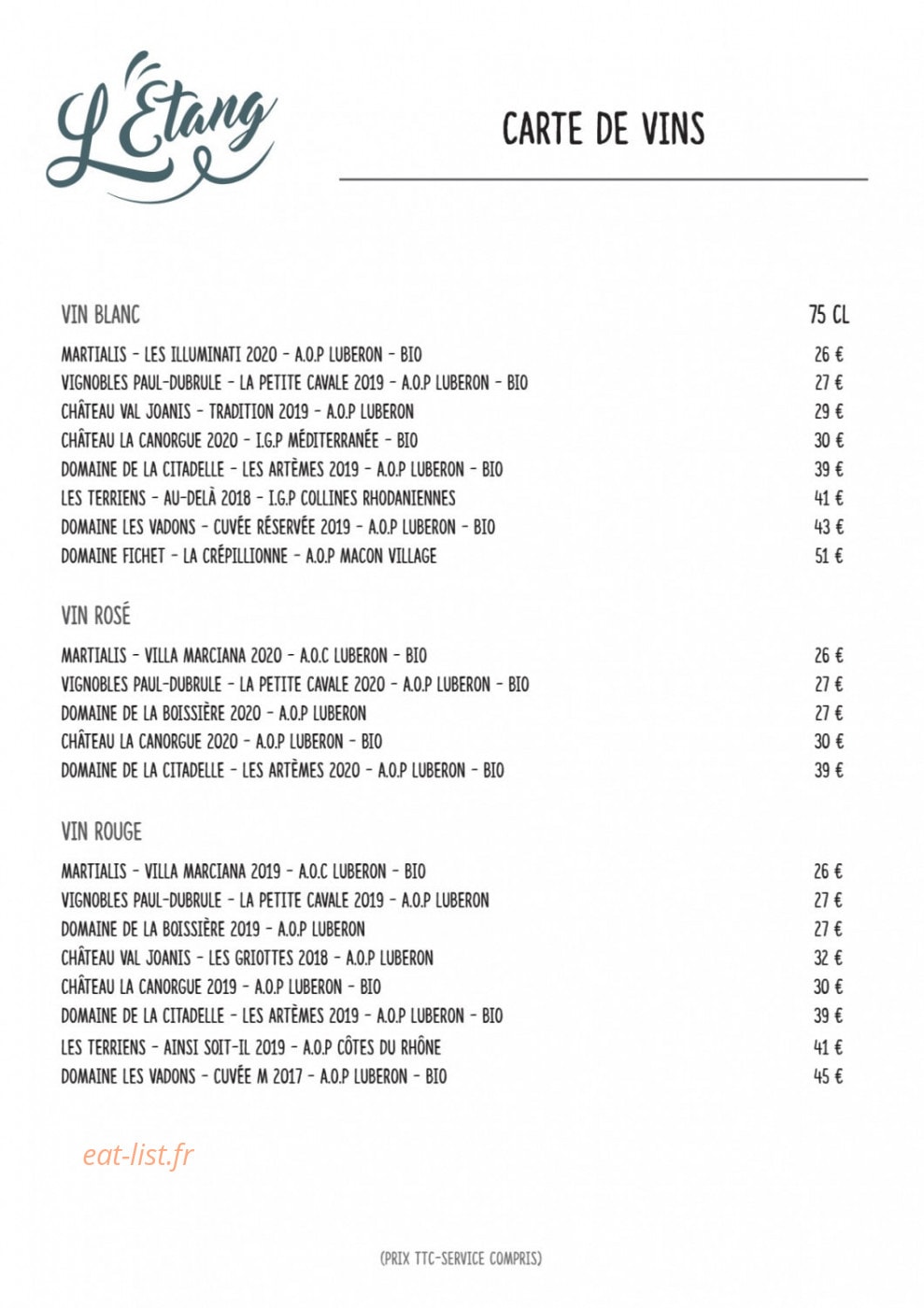 L'Etang — carte page 5