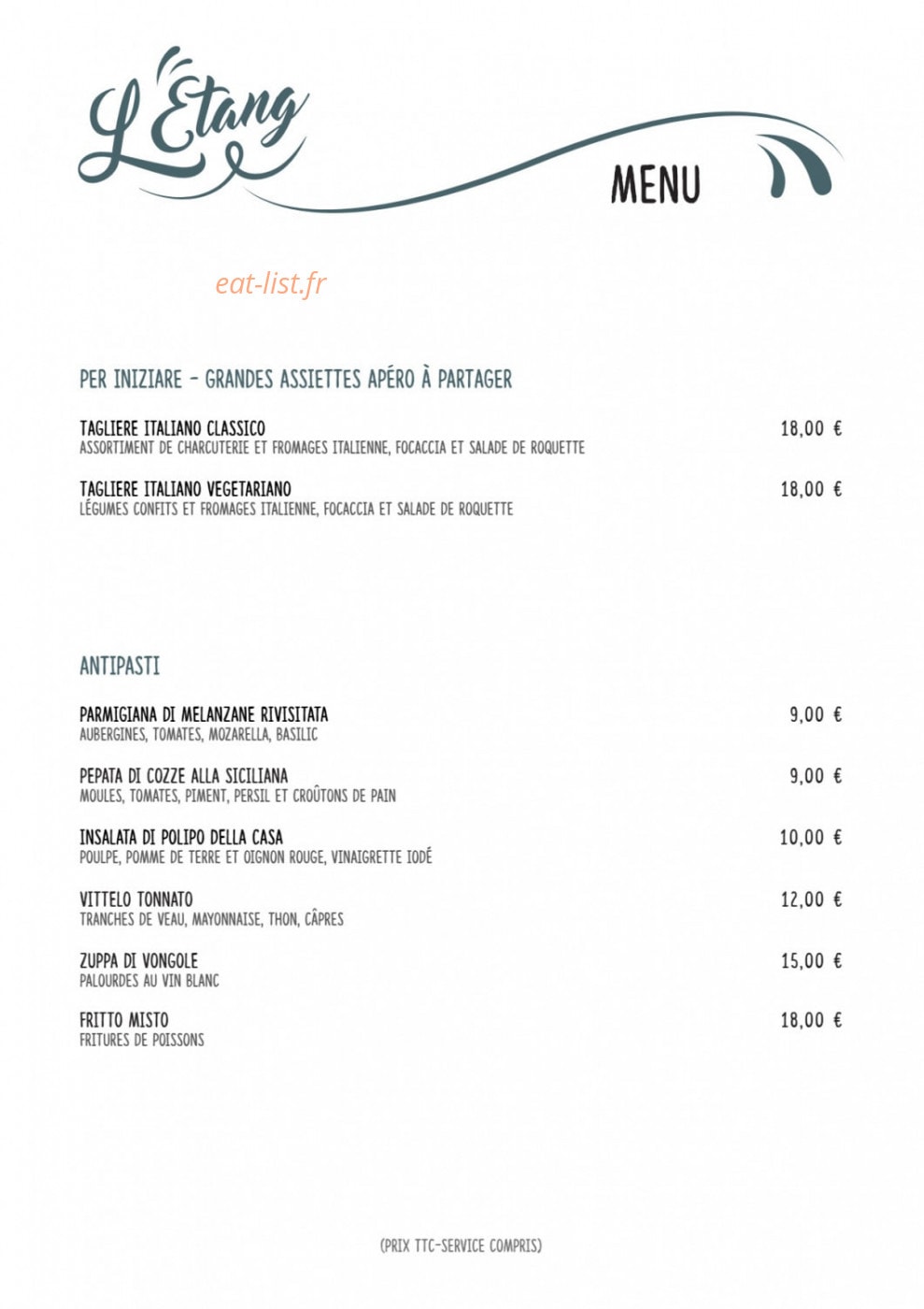 L'Etang — carte page 1