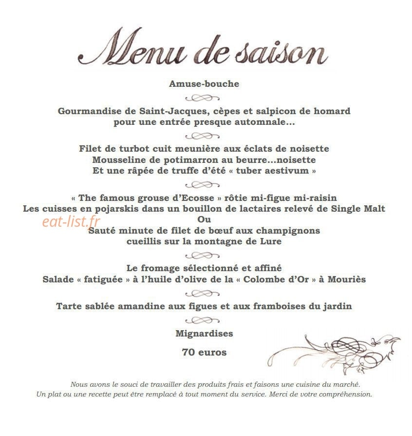 La Petite Maison de Cucuron — carte page 3