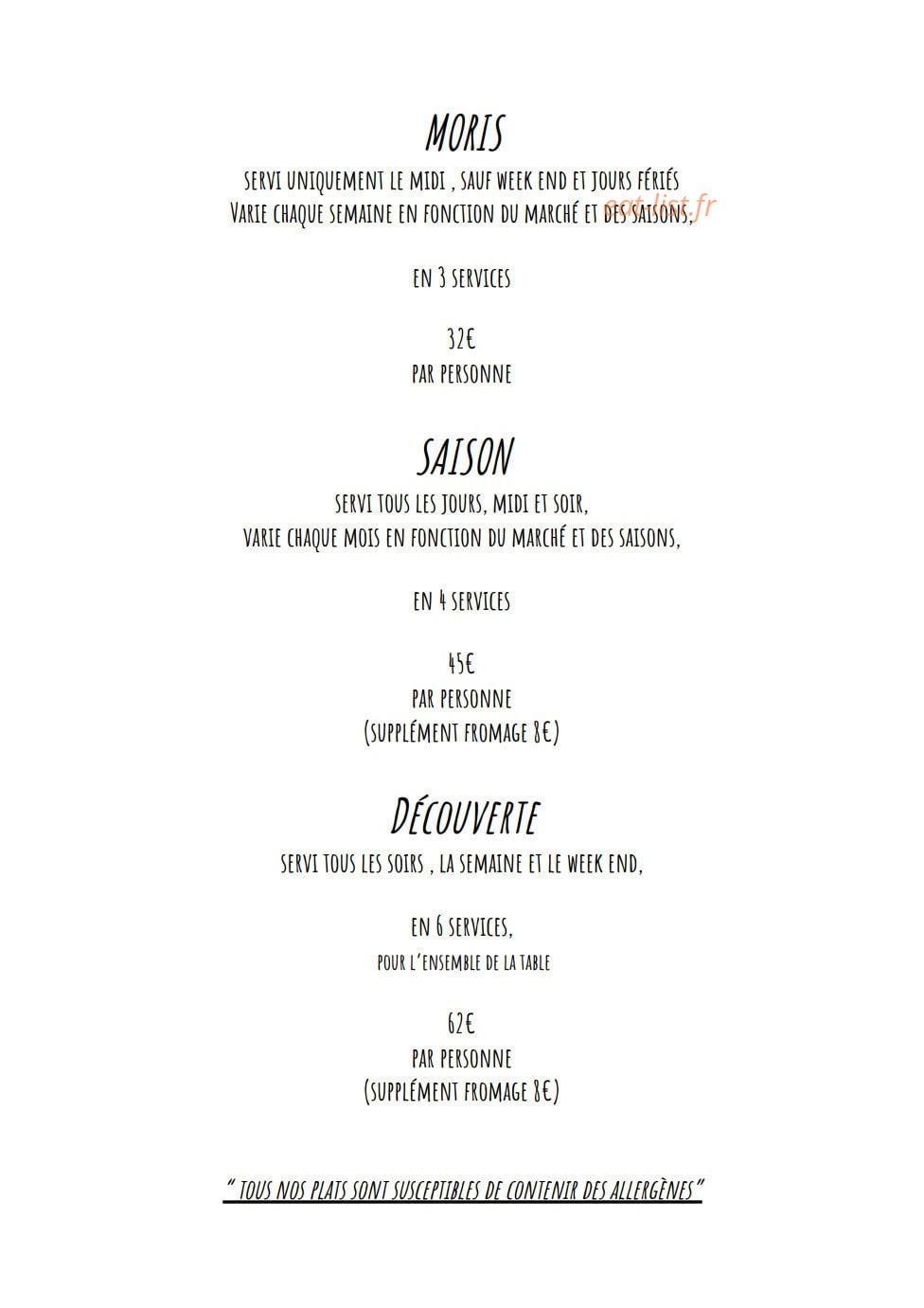 Moris — carte page 1