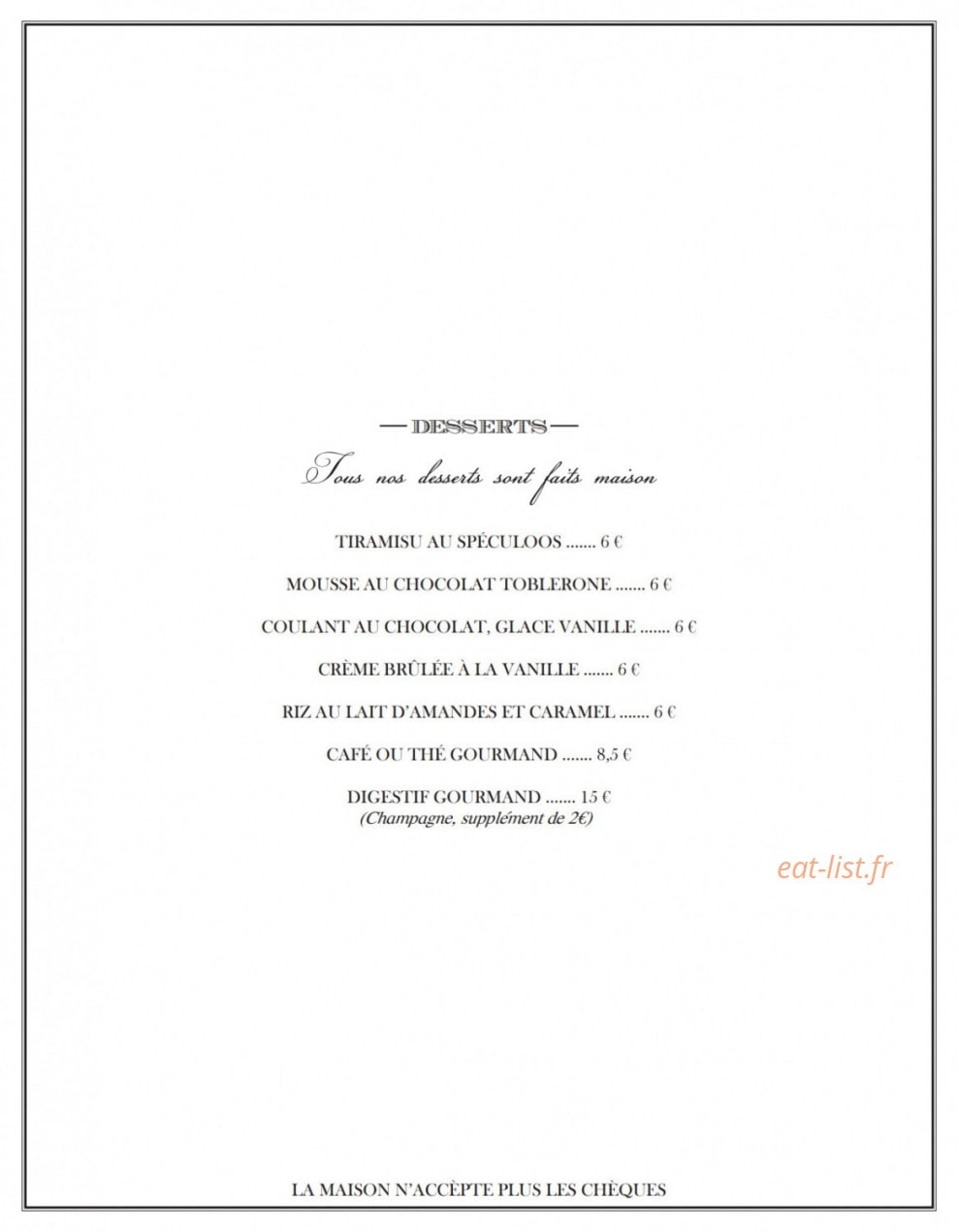 Brasserie L'Insolite — carte page 4