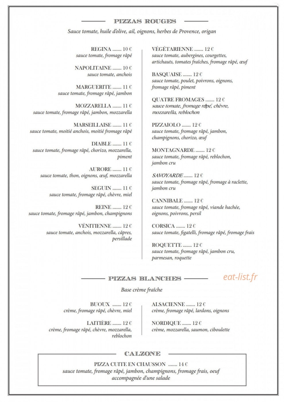 Brasserie L'Insolite — carte page 3