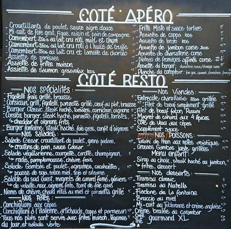Café de la fontaine — carte page 1
