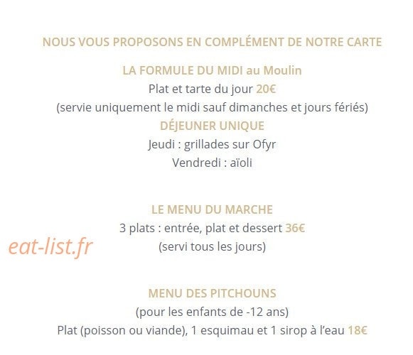 Le Moulin de Lourmarin — carte page 3