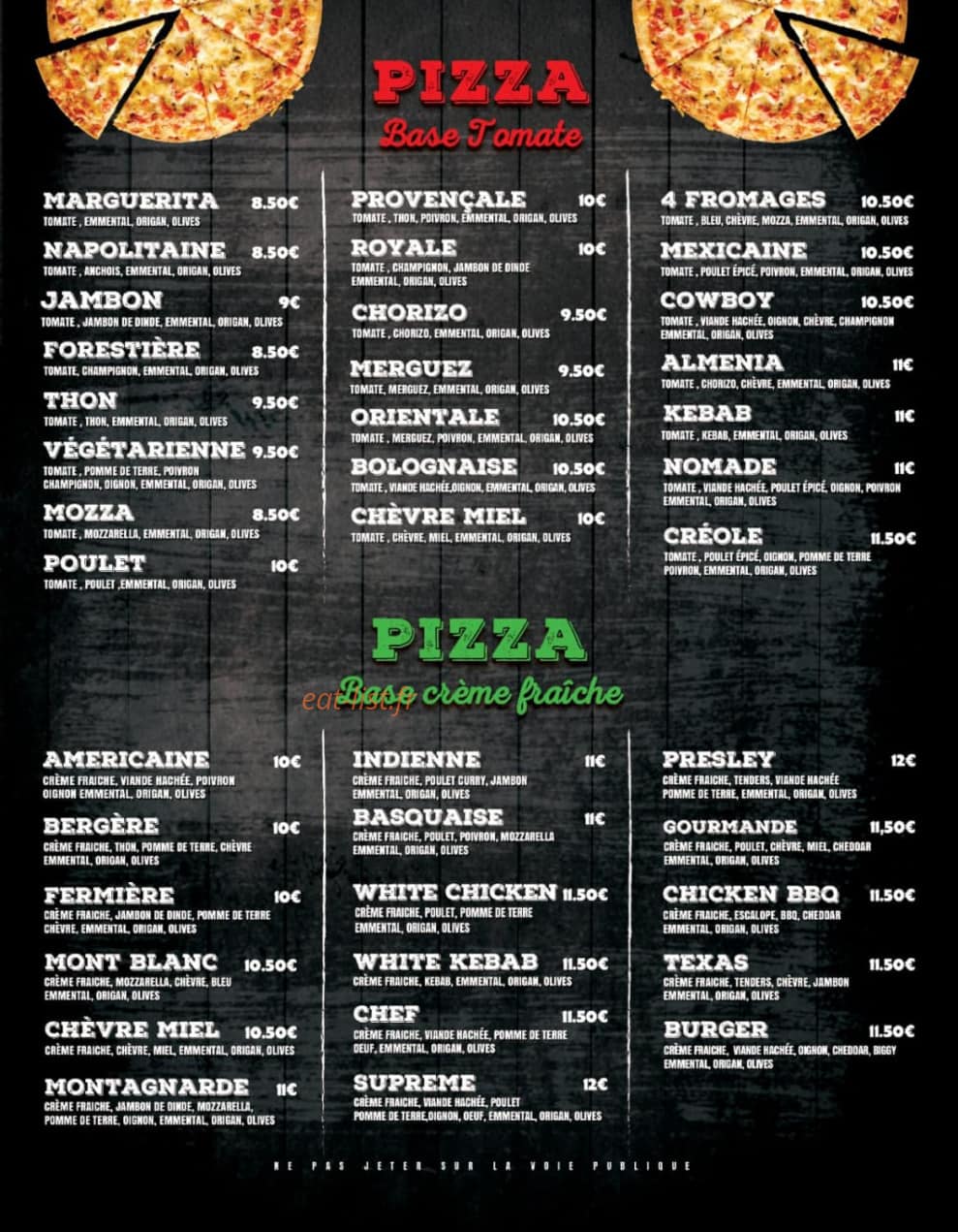 Les 3 Saveurs — carte page 3