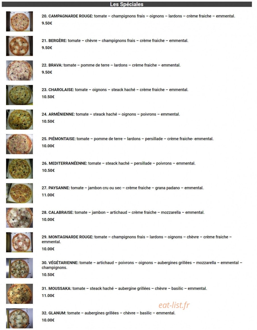 Planet'pizza & Co — carte page 3